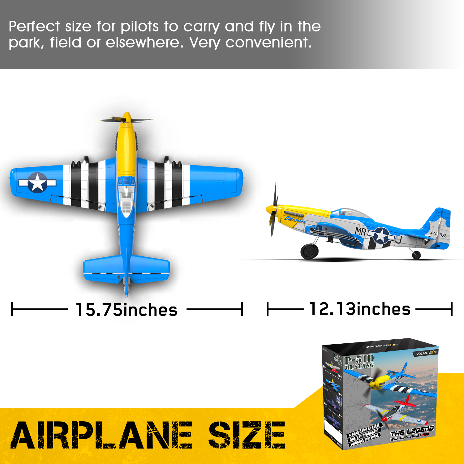 VolantexRC-Mini-Mustang-P-51D-V2-EPP-Spannweite-400mm-24G-4CH-6-Achsen-Gyro-One-Key-Aerobatics-XPilo-1987786-10